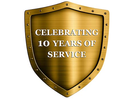 celebrating 10 years of service